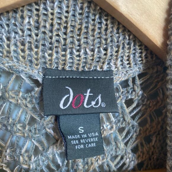 Dots Open Front Cardigan Short Sleeve Size Small - Picture 3 of 4